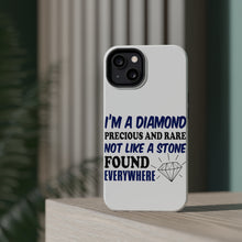 DistinctInk ToughCase for Apple iPhone, Compatible with MagSafe Charging - I'm a Diamond Precious Rare Not Everywhere