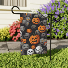 DistinctInk Garden & House Banner Flag with Haunted Harvest Time Design for Halloween