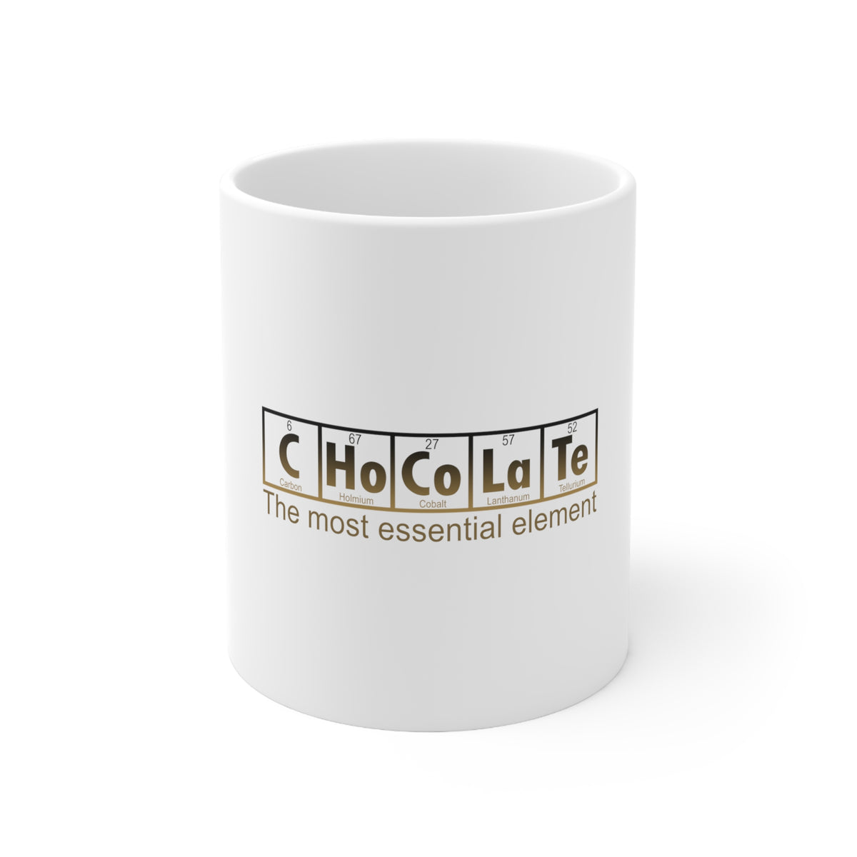 Glossy White Coffee / Tea Mug - Chocolate The Most Essential Element