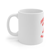 DistinctInk Glossy White Coffee / Tea Mug - Firefighter - Always Ready