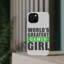 DistinctInk ToughCase for Apple iPhone, Compatible with MagSafe Charging - World's Greatest Gamer Girl Video Games