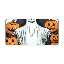 DistinctInk Desk Mat with Ghost Skeleton Pumpkins Pattern Design for Halloween