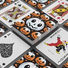 DistinctInk Playing / Poker Cards with Ghost Skeleton Cartoon Pumpkin Design for Halloween