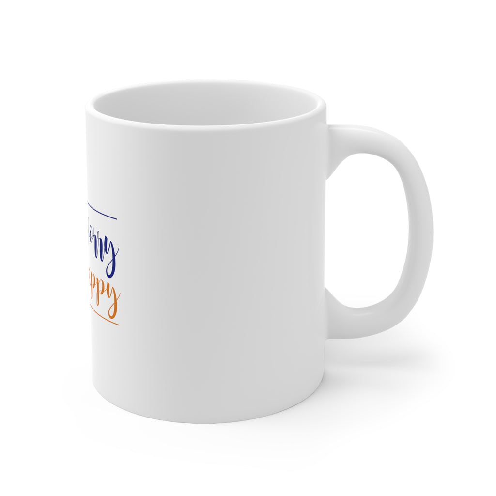 Glossy White Coffee / Tea Mug - Don't Worry, BEACH Happy, view 3
