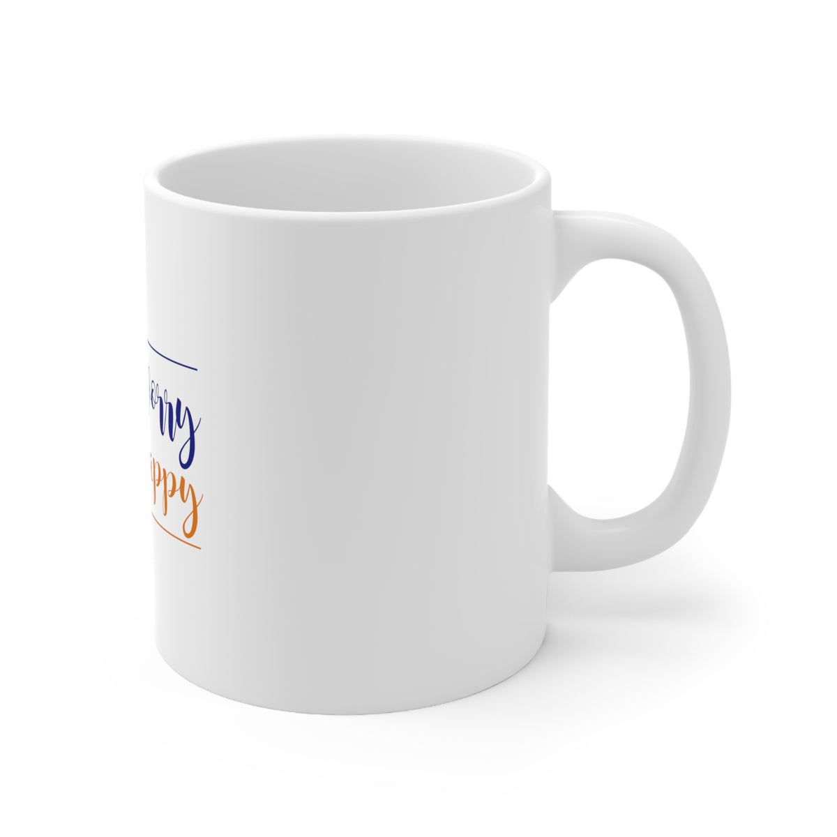 Glossy White Coffee / Tea Mug - Don't Worry, BEACH Happy, view 3