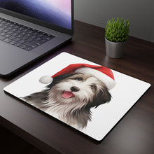 DistinctInk Mouse Pad - 1/4" Foam Rubber - Bearded Collie Puppy Drawing