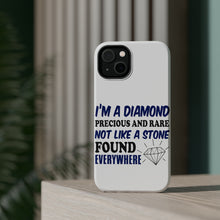 DistinctInk ToughCase for Apple iPhone, Compatible with MagSafe Charging - I'm a Diamond Precious Rare Not Everywhere