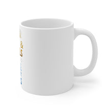 DistinctInk Glossy White Coffee / Tea Mug - Sugar Spice & Pearls Make Sorority Girls