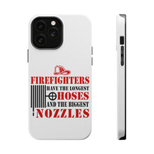 DistinctInk ToughCase for Apple iPhone, Compatible with MagSafe Charging - Firefights Have Longest Hoses and Biggest Nozzles