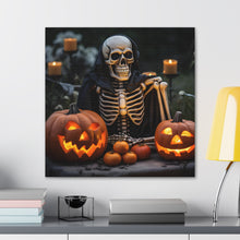DistinctInk Canvas Wall Art with Skellington's Spooky Soiree for Halloween