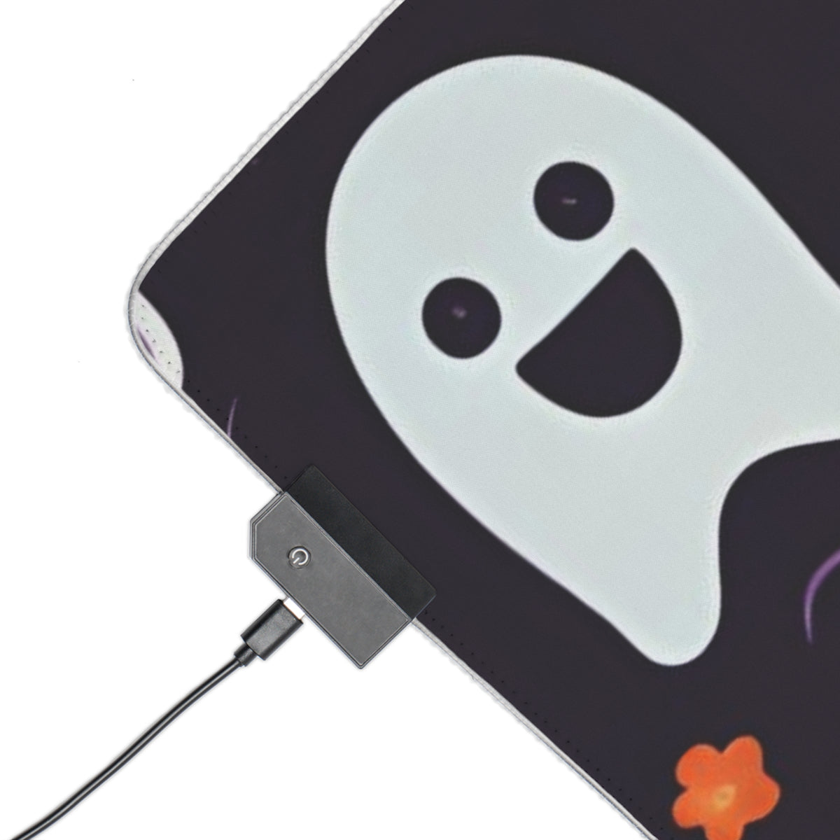 LED Gaming Mouse Pad with Skeletal Ghostly Pumpkins Design for Halloween, view 6