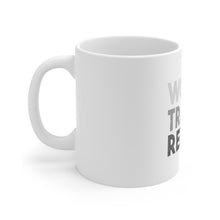 DistinctInk Glossy White Coffee / Tea Mug - Work Travel Repeat