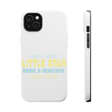 DistinctInk ToughCase for Apple iPhone, Compatible with MagSafe Charging - Twinkle Little Star Brave & Beautiful You Are