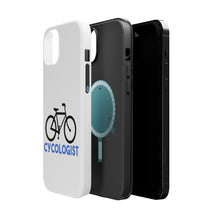 DistinctInk ToughCase for Apple iPhone, Compatible with MagSafe Charging - Cycologist Bicycle Cycling