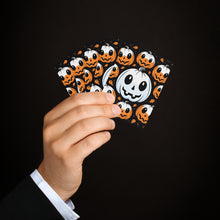DistinctInk Playing / Poker Cards with Ghost Skeleton Cartoon Pumpkin Design for Halloween