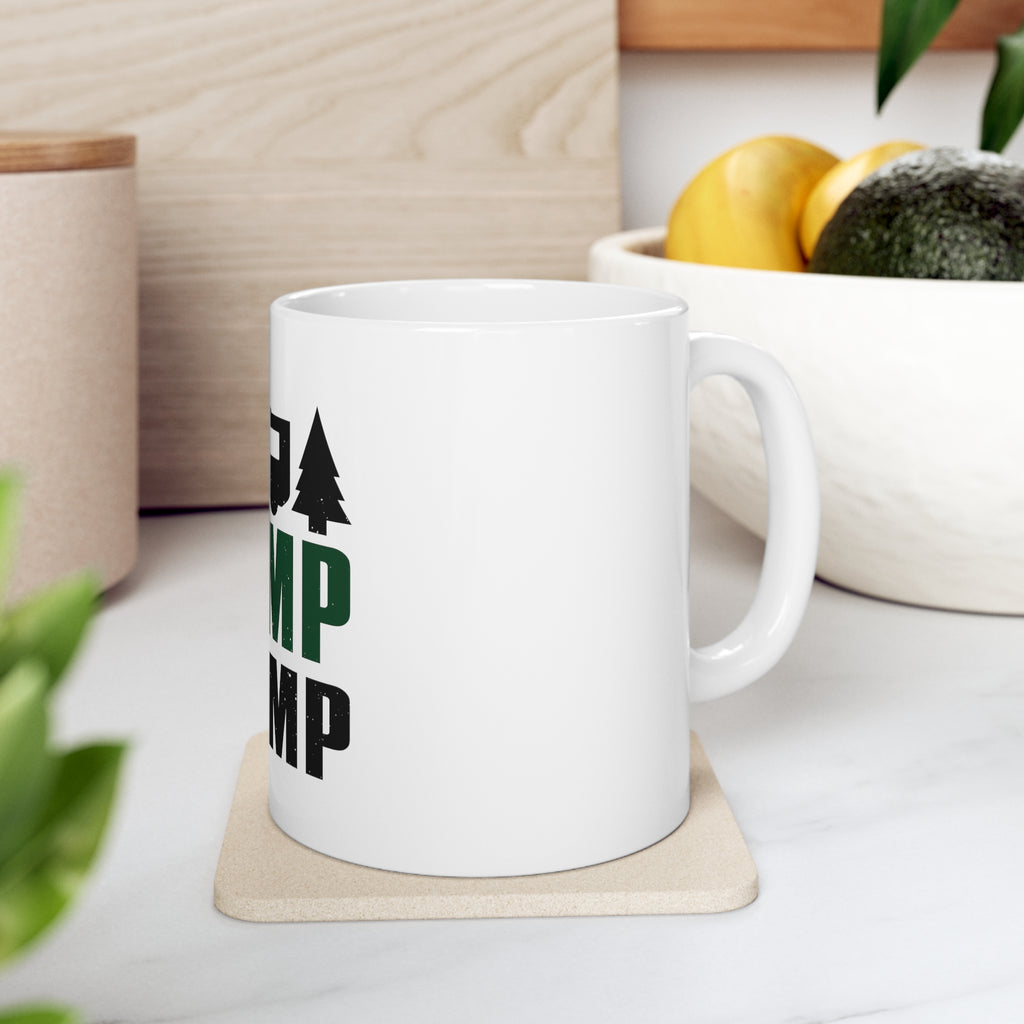 Glossy White Coffee / Tea Mug - Camp Champ - Camping Fire, view 7