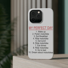 DistinctInk ToughCase for Apple iPhone, Compatible with MagSafe Charging - My Perfect Day - Motorbike Motorcycle