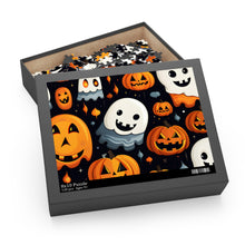 DistinctInk Jigsaw Puzzle with Spooky Halloween Night Design for Halloween