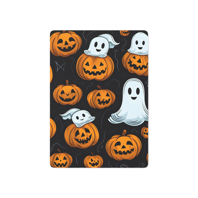 DistinctInk Playing / Poker Cards with Ghost Skeleton Cartoon Pumpkin Design for Halloween