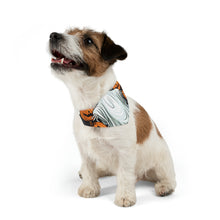 DistinctInk Adjustable Pet Banana Collar with Ghost Skeleton Pumpkins Pattern Design for Halloween