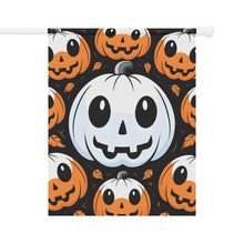 DistinctInk Garden & House Banner / Flag with Ghost Skeleton Cartoon Pumpkin Design for Halloween