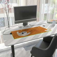 DistinctInk LED Gaming Mouse Pad with Ghost Skeleton Pumpkin Pattern Design for Halloween