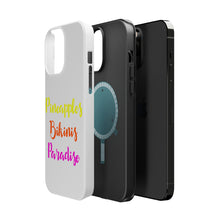 DistinctInk ToughCase for Apple iPhone, Compatible with MagSafe Charging - Pineapples Bikinis Paradise