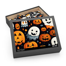 DistinctInk Jigsaw Puzzle with Spooky Halloween Night Design for Halloween