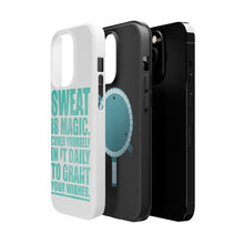DistinctInk ToughCase for Apple iPhone, Compatible with MagSafe Charging - Sweat is Magic Cover Yourself Daily Grand Wishes