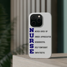 DistinctInk ToughCase for Apple iPhone, Compatible with MagSafe Charging - Nurse Never Gives Up