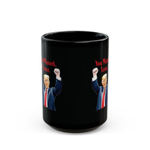 Black Mug (11oz, 15oz) with Donald Trump ‘You Missed, Loser’ Cartoon Design – Bold and Fun Political Humor Gift”