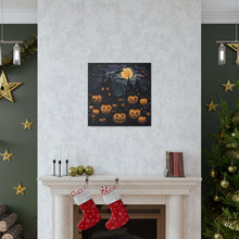 DistinctInk Canvas Wall Art with Spooky All Hallows' Eve for Halloween