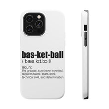 DistinctInk ToughCase for Apple iPhone, Compatible with MagSafe Charging - Basketball Definition Greatest Sport