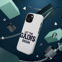 DistinctInk ToughCase for Apple iPhone, Compatible with MagSafe Charging - Let the Gains Begin