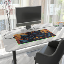 DistinctInk LED Gaming Mouse Pad with Spooky Sweet Treats Design for Halloween