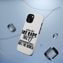 DistinctInk ToughCase for Apple iPhone, Compatible with MagSafe Charging - When Ice Caps Melt Swimmer Rule the World