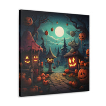 DistinctInk Canvas Wall Art with Trick or Treat Fun for Halloween