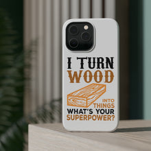 DistinctInk ToughCase for Apple iPhone, Compatible with MagSafe Charging - Turn Wood into Things What's Your Superpower