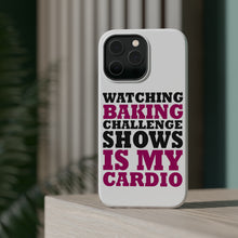 DistinctInk ToughCase for Apple iPhone, Compatible with MagSafe Charging - Watching Baking Shows is My Cardio