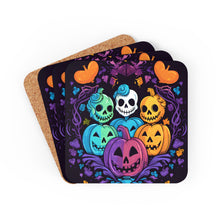DistinctInk (Set of 4) Corkwood Coasters with Creating Lasting MemoriesDesign for Halloween LGBTQ+ Pride