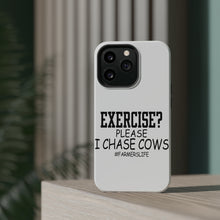 DistinctInk ToughCase for Apple iPhone, Compatible with MagSafe Charging - Exercise? Please I Chase Cows