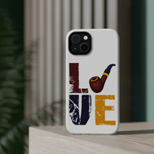 DistinctInk ToughCase for Apple iPhone, Compatible with MagSafe Charging - Love Pipe Smoking
