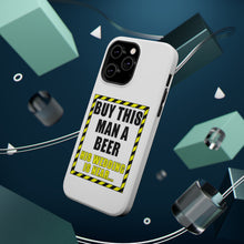 DistinctInk ToughCase for Apple iPhone, Compatible with MagSafe Charging - Buy This Man a Beer His Wedding is Near