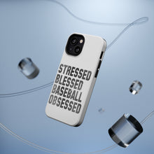 DistinctInk ToughCase for Apple iPhone, Compatible with MagSafe Charging - Stressed Blessed Baseball Obsessed