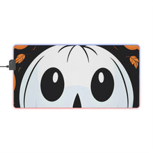 DistinctInk LED Gaming Mouse Pad with Ghost Skeleton Cartoon Pumpkin Design for Halloween
