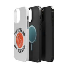 DistinctInk ToughCase for Apple iPhone, Compatible with MagSafe Charging - Basketball There is No Off Season
