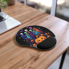 DistinctInk Mouse Pad with Wrist Rest  with "Mindful Connections" Design for Halloween  LGBTQ+ Pride
