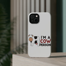 DistinctInk ToughCase for Apple iPhone, Compatible with MagSafe Charging - I'm A Cow Person