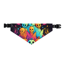 DistinctInk Adjustable Pet Banana Collar with The Joy of Connecting Design for Halloween LGBTQ+ Pride