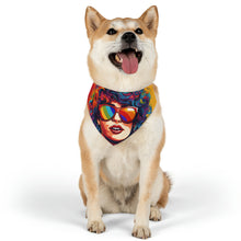 DistinctInk Adjustable Pet Banana Collar with Start Building Your Dreams Design for LGBTQ+ Pride